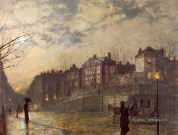Scènes de la ville de Hampstead John Atkinson Grimshaw cityscapes Peinture à l'huile